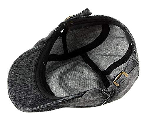 2 Pack Mens Denim Cotton Newsboy Cap Ivy Gatsby Driving Hunting Cabbie Hats - color: 2 Pack-c