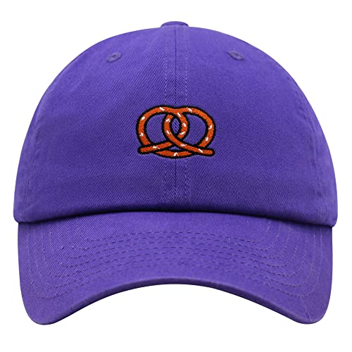 JPAK Pretzel Premium Dad Hat Embroidered Cotton Baseball Cap Snack - color: Purple