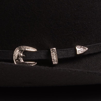 Justin Men’s Rodeo Hat - 3X Wool Collection - Cattleman Crease Crown - 4” Brim - color: Black, size: 6 7/8