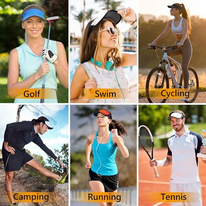 GADIEMKENSD Foldable Sun Visor Hat UPF 50+ Lightweight Adjustable - color: Yellow White
