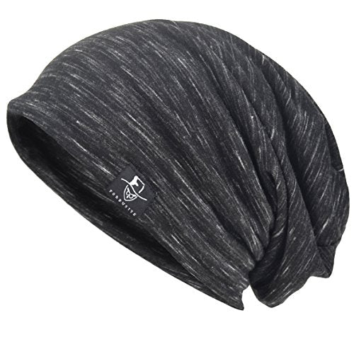 VECRY Men Slouch Hollow Beanie Thin Summer Cap Skullcap - color: Multi Black