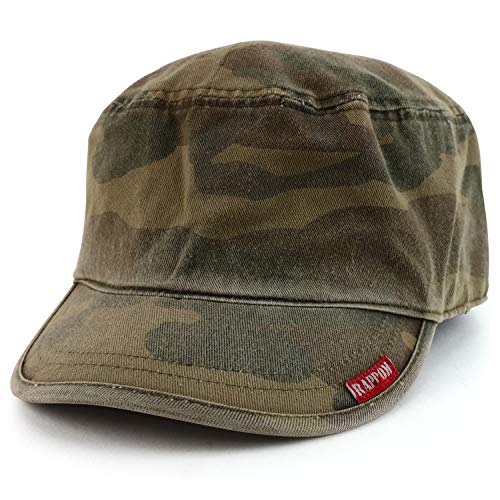 Armycrew Cotton Washed Cadet Style Army Cap - color: Woodland
