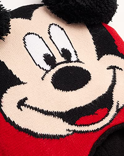 Disney Boys' Winter Hat - 2 Pack Lightning McQueen Pom Pom Beanie or Mickey Mouse Hat (4-7) - color: Mickey Mouse
