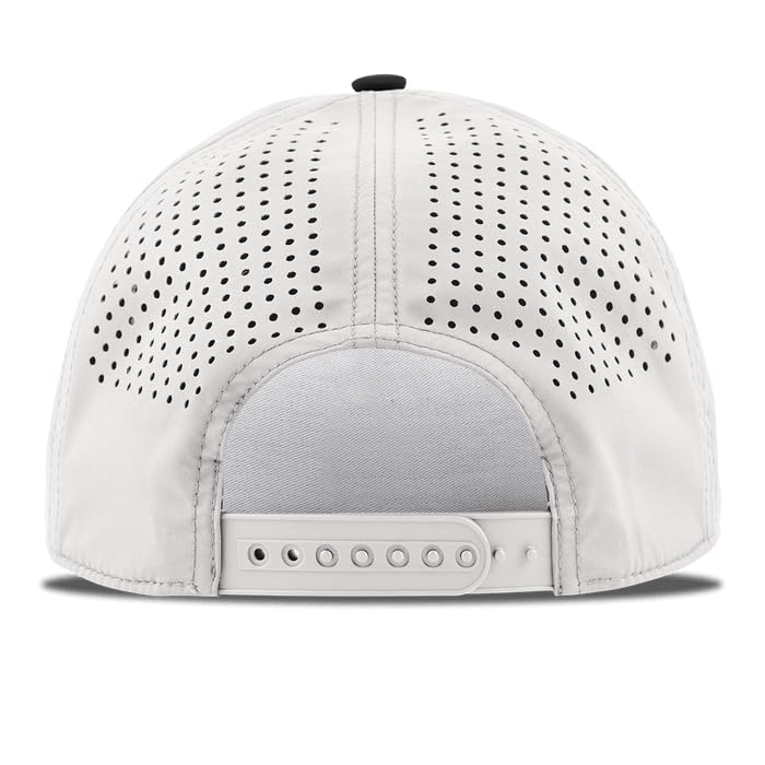 Branded Bills Bare Curved 5 Panel Rope Hat for Men - color: White/Black