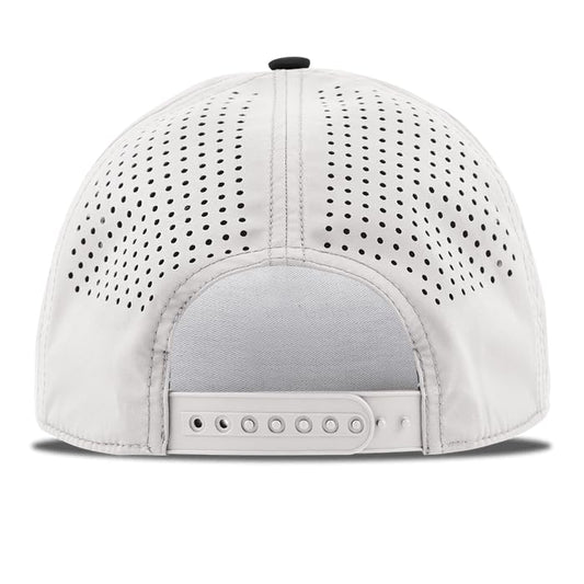 Branded Bills Bare Curved 5 Panel Rope Hat for Men - color: White/Black