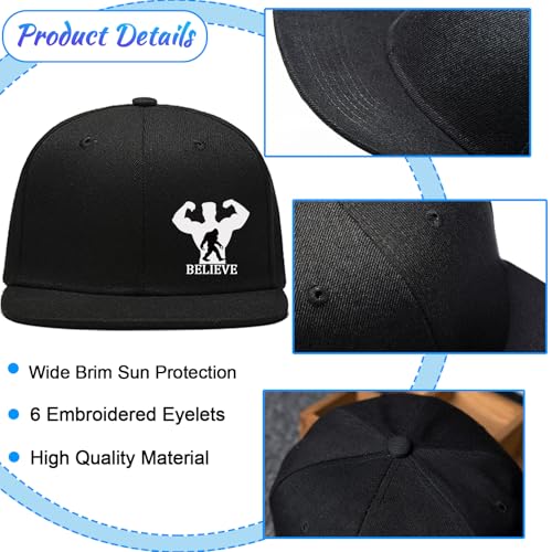 Snapback Hats for Men Flat Bill Brim Hats for Men Skeleton Skull Fitted Hat for Mens Black Baseball Hat Hip Hop ﻿ - color: Hercules