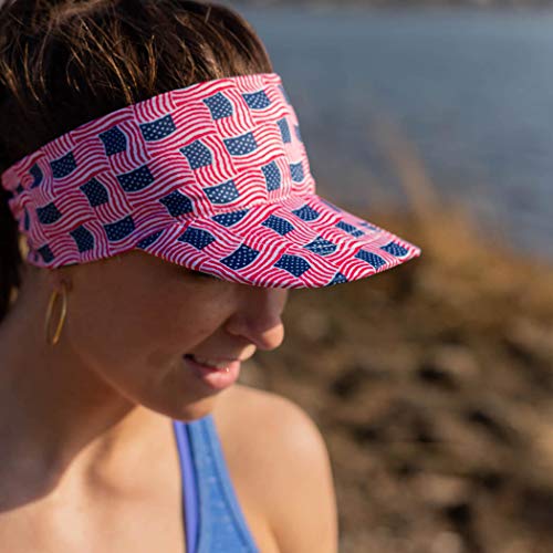 Gone For a Run Running Visor - Comfort Performance - One Size Fits Most - color: Patriotic