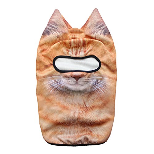 WTACTFUL 3D Animal Ears Balaclava, Breathable Face Mask for Halloween - color: Cat Meb-19