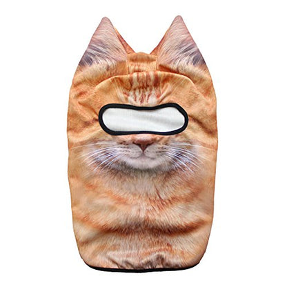 WTACTFUL 3D Animal Ears Balaclava, Breathable Face Mask for Halloween - color: Cat Meb-19