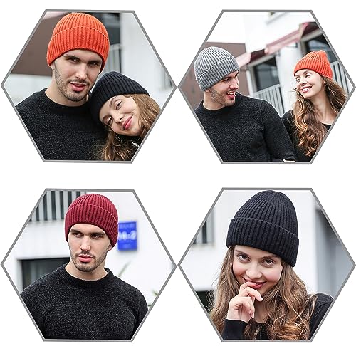 Winter Beanie Hat for Men & Women - Warm Stretchy Skull Cap, Thick Knitted Cuffed Beanies for Cold Weather - color: Armygreen