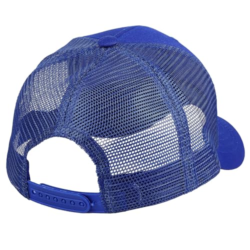 Falari Trucker Hat Baseball Cap Structured Plain Design 6 Panel, Adjustable Size - color: 1pk Royal