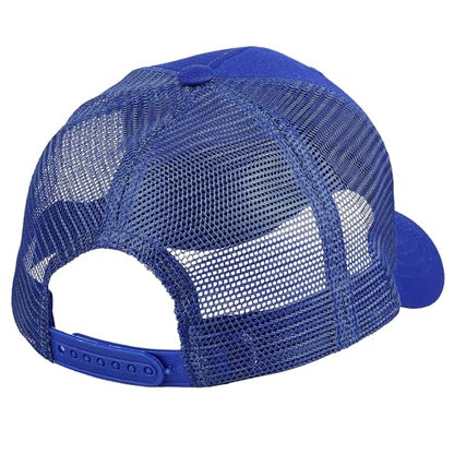 Falari Trucker Hat Baseball Cap Structured Plain Design 6 Panel, Adjustable Size - color: 1pk Royal