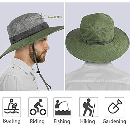 Solaris Small‑Head‑Fit Sun Hat with Neck Flap for Men & Women - color: Olive, size: One Size