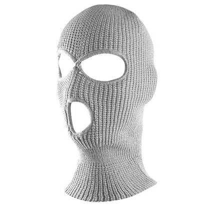 Super Z Outlet Knit Sew Acrylic Outdoor Full Face Cover Thermal Ski Mask One Size Fits Most - color: Gray