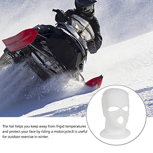 3-Hole Ski Face Mask Balaclava for Men and Women,Set of 2 - color: White