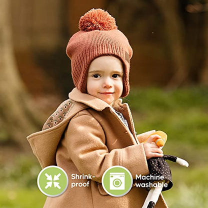 KeaBabies Baby Beanies, Winter Baby Hats for Boys, Girls (Clay, 6-36M) - color: Clay