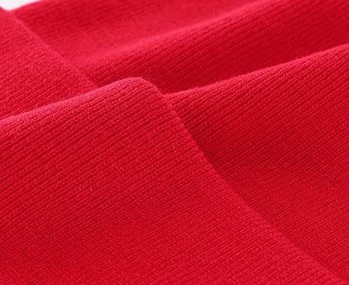 Home Prefer Mens Winter Hats Acrylic Knit Cuff Beanie Cap Warm Womens Beanie Hat - color: Red