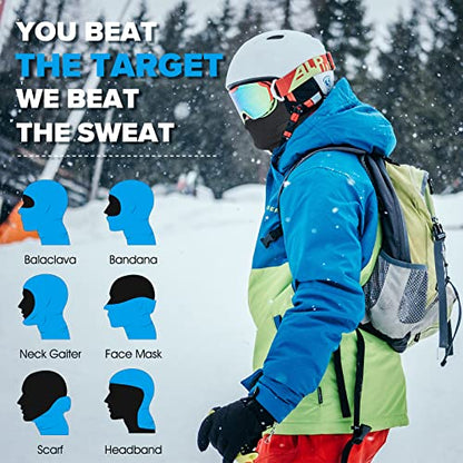 West Biking Balaclava Ski Mask Warm Face Mask for Cold Weather Lightweight Windproof Thermal Winter Scarf Face Mask Men Wome - color: Grey-1