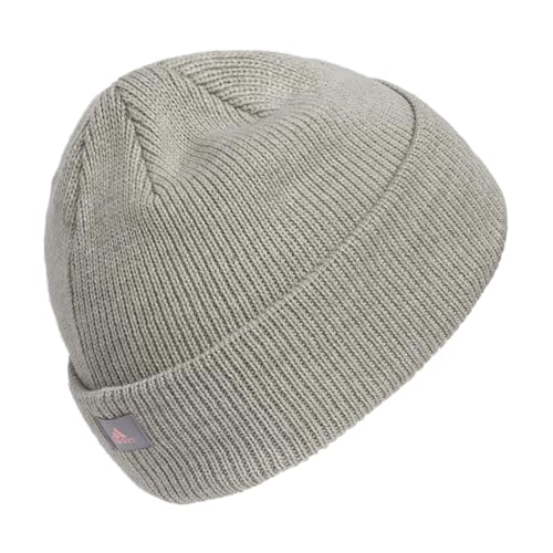 adidas Women's Script Fold Beanie - color: Heather Grey/Semi Pink Spark/Grey, size: One Size