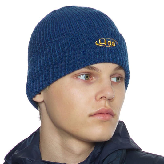 UNDERCONTROL Flexible Fit Logo Embroidery Unisex Fall Winter Thin Long Acryl Trawler Beanie Knit Slouchy Skull Ski Hat Korea - color: Grey