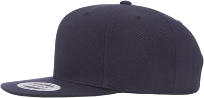 YP Classics 6089 Wool-Blended 6 Panel High Profile Flatbill Snapback Cap - color: Dark Navy
