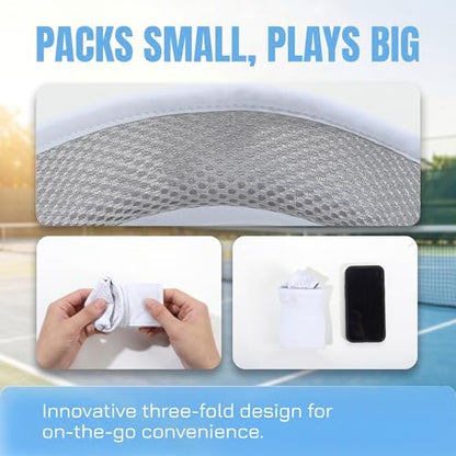 Sun Visors for Women Men Adjustable Folding Cap Running Golf Tennis - color: White
