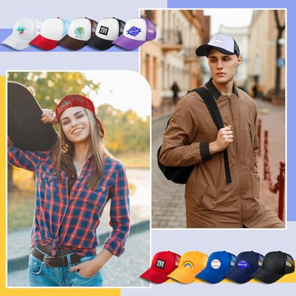 Hercicy 40 Pack Blank Trucker Hat Bulk - color: Stylish Colors