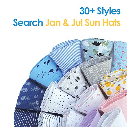 JAN & JUL Adjustable Cotton Floppy Sun Hat with 50+ UPF Protection for Boys - color: Dino, size: 5-12 Years