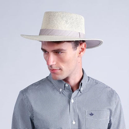 Dockers Men's Straw Fedora and Panama Hat - color: Textured Khaki, size: Large-X-Large