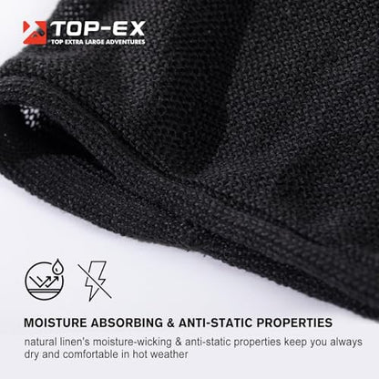 TOP-EX 100% Linen Summer Slouchy Beanie, Breathable and Cooling - color: Navy, size: X-Large-XX-Large