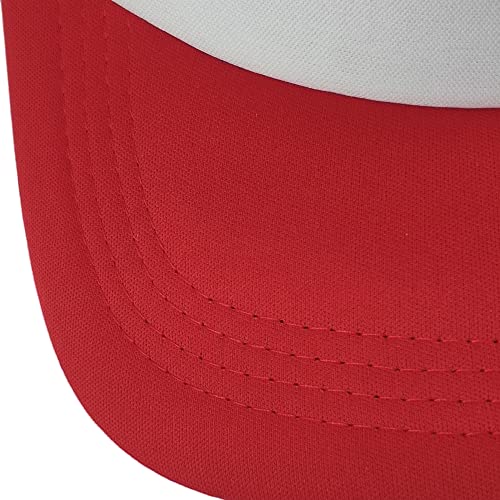 12 Pack Sublimation Hats for Men Blank Trucker Hats Bulk Snapback Mesh Women Baseball Caps DIY Custom 18 Colors - color: Red White Blue