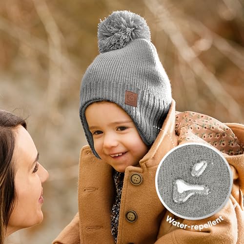 KeaBabies Baby Beanies, Winter Baby Hats for Boys, Girls (Gray, 6-36M) - color: Gray
