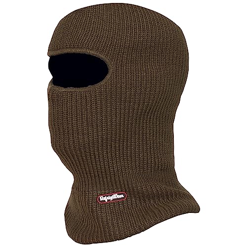 RefrigiWear 2-Layer Acrylic Knit Open-Hole Balaclava Face Mask, High Visibility - color: Sage