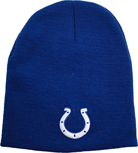 47 Cuffless Winter Beanie Hat - NFL, One Size Fits Most, Knit Skull Toque Cap - style: Indianapolis Colts - Blue