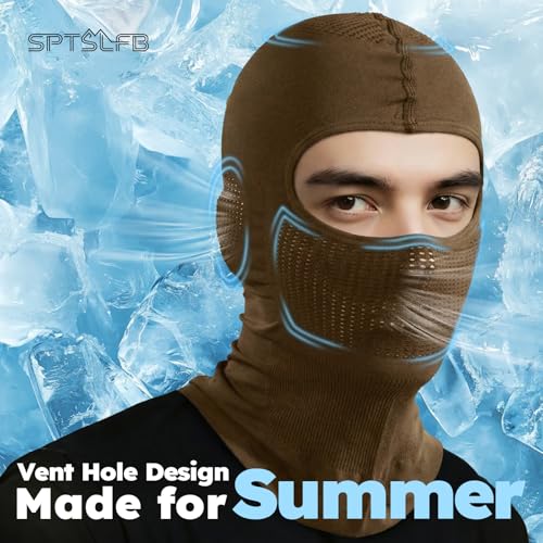 Lightweight Motorcycle Balaclava Shiesty Ninja Mask - Ski Face Mask - color: Desert Tan