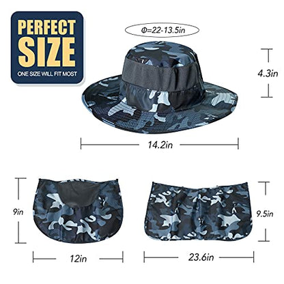 Fishing Hat,Sun Cap with UPF 50+ Sun Protection and Neck Flap,for Man and Women - color: Army Green
