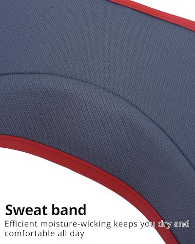 GADIEMKENSD Foldable Sun Visor Hat UPF 50+ Lightweight Adjustable - color: Rose Red
