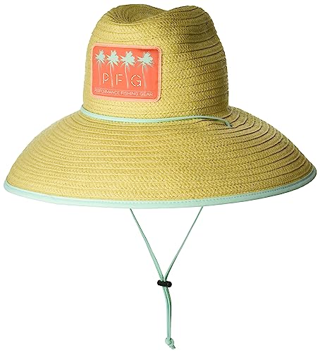 Columbia Unisex Adult PFG Straw Lifeguard Hat - color: Straw/Las Palmas, size: Small-Medium
