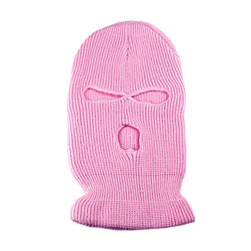 3-Hole Ski Face Mask Balaclava for Men and Women,Set of 2 - color: Pink