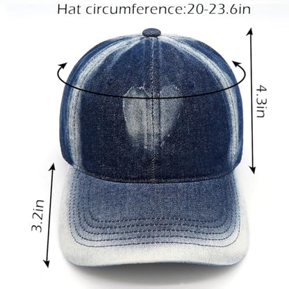 Baseball Cap for Women Men Classic Strapback Hats Adjustable Sun Hat - color: Navy B