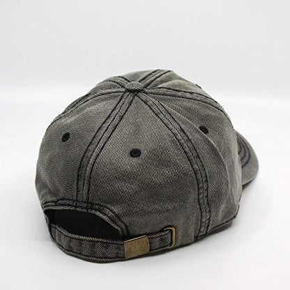 Heavy Washed Coated Canvas Wax-Look Adjustable Low Profile Men Women Baseball Cap - color: Gray