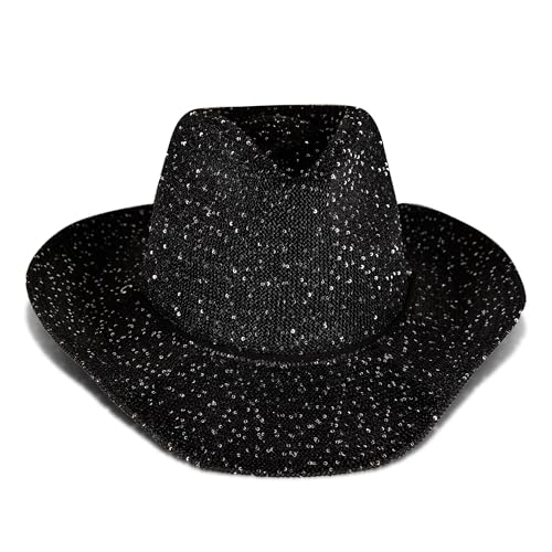 Lucky Brand Women's Straw Cowboy Hat | Rope Design | Western | Style | Fashion | Sun Protection | Breathable - color: Metallic Straw - Black
