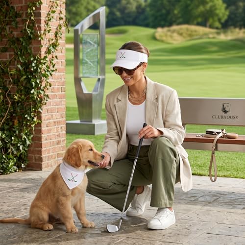 Embroidered Adjustable Sun Visor for Women Men Outdoor Golf Tennis - color: Golf/White