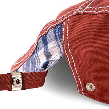 M MOACC Men Beret Hat Cotton Adjustable Newsboy Hats Cabbie Gatsby Cap Driving Flat Caps - color: Hat-t3-burgundy