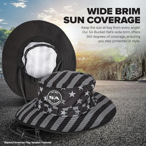 Soul of Adventure Bucket Hat | UV 50+ for Adults | Sun Protection with Adjustable Fit, Moisture-Wicking Fabric - color: Underwater Topography