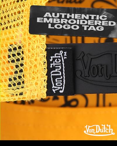 Von Dutch Unisex Trucker Hat, Colorblock, Mesh Back, Curved Bill, Snapback - color: Veranda