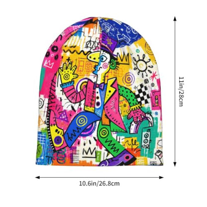 Beanie Hat for Men Women Slouchy Beanie Skull Sleep Cap Soft Lightweight Chemo Hat Stretch Cancer Headwear - color: Graffiti