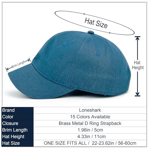 Loneshark Short Brim Baseball Cap for Running Small Bill Umpire Hat - color: Lakeblue