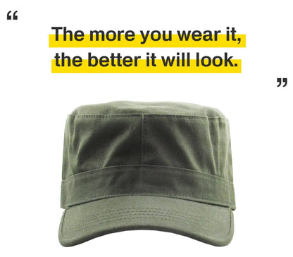 KBETHOS Cadet Army Cap Basic Everyday Military Style Hat (Now with STASH Pocket Version Available) - color: Olive Daily Cadet, size: Medium