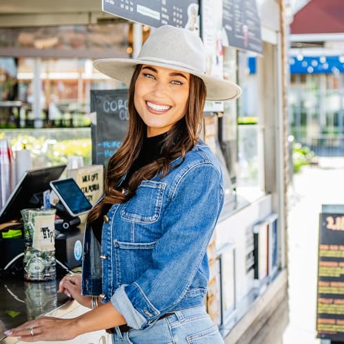 Wallaroo Hat Company Women's Colorado Fedora – UPF 50+ Sun Protection, Wide Brim Sun Hat, Packable, Adjustable - color: Oatmeal